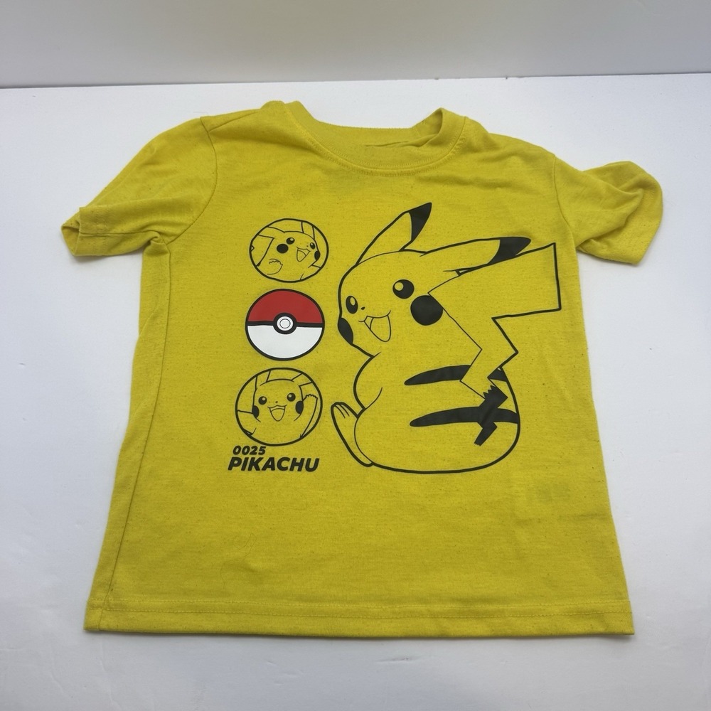 Pokemon Pajamas Set Pikachu Pants T Shirt Shorts Boy Girl 4/5 Black Yellow - Picture 2 of 15
